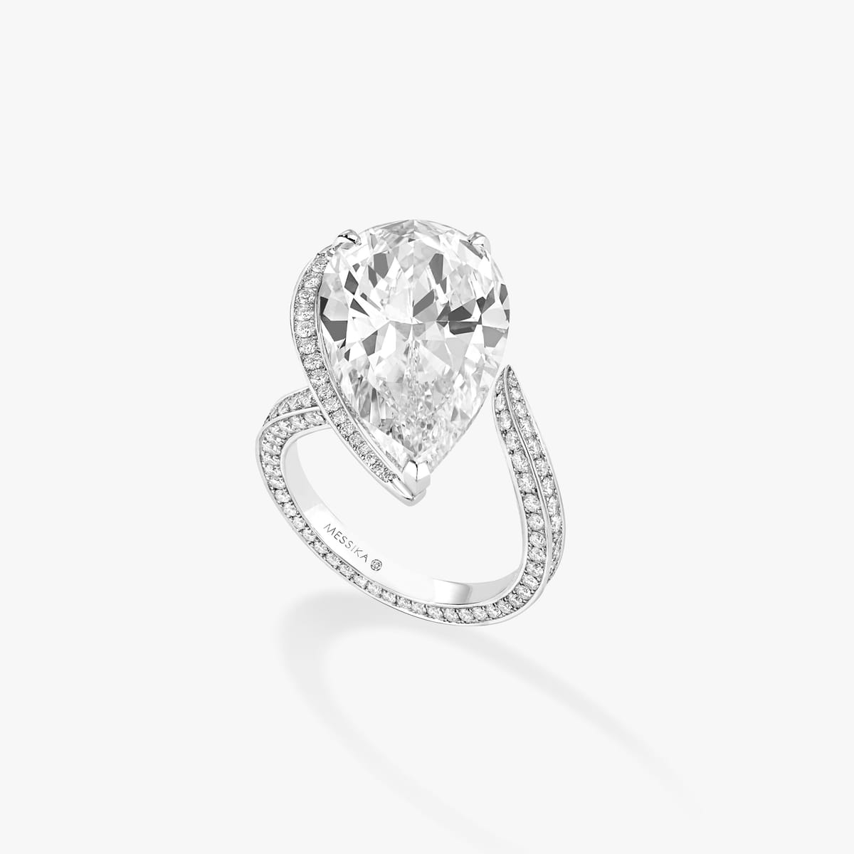 Ring For Her White Gold Diamond Demi-Lune 08699-WG