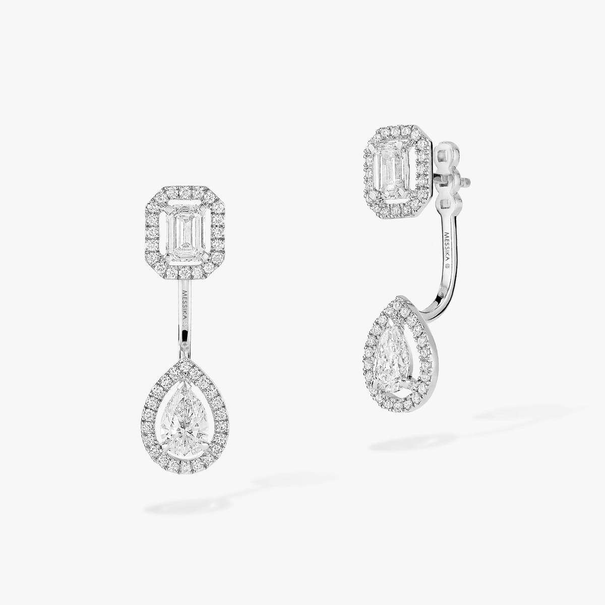 Earrings For Her White Gold Diamond My Twin multi-wear earrings, medium model 06505-WG