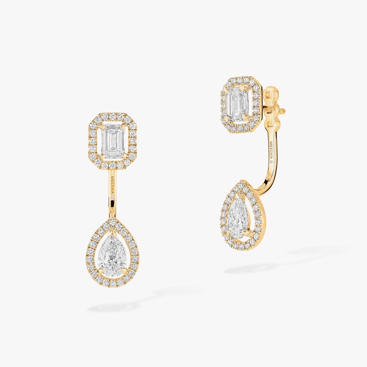 Earrings For Her Yellow Gold Diamond My Twin multi-wear earrings, medium model 06505-YG