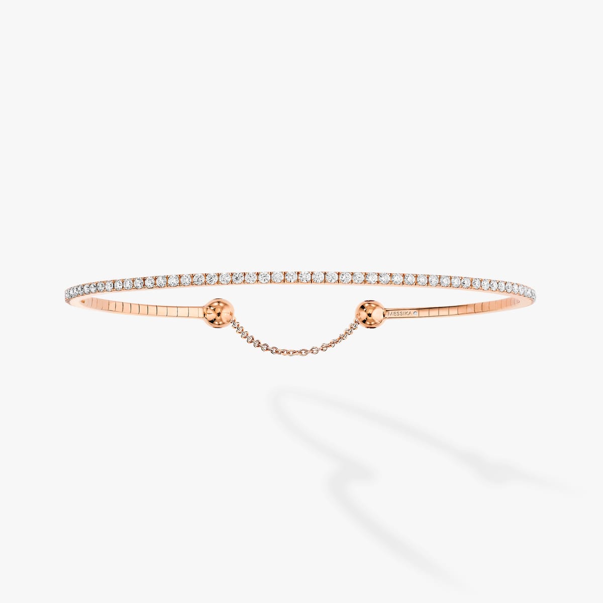 Bracelet For Her Pink Gold Diamond Skinny 0.80ct 06097-PG