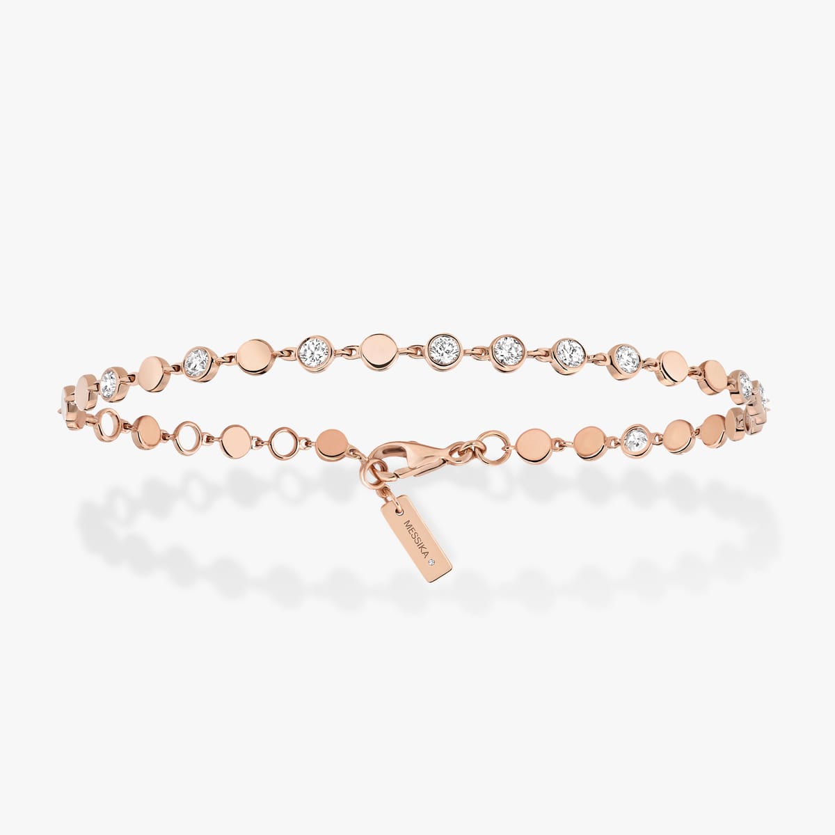 Bracelet For Her Pink Gold Diamond D-Vibes bracelet small 12350-PG