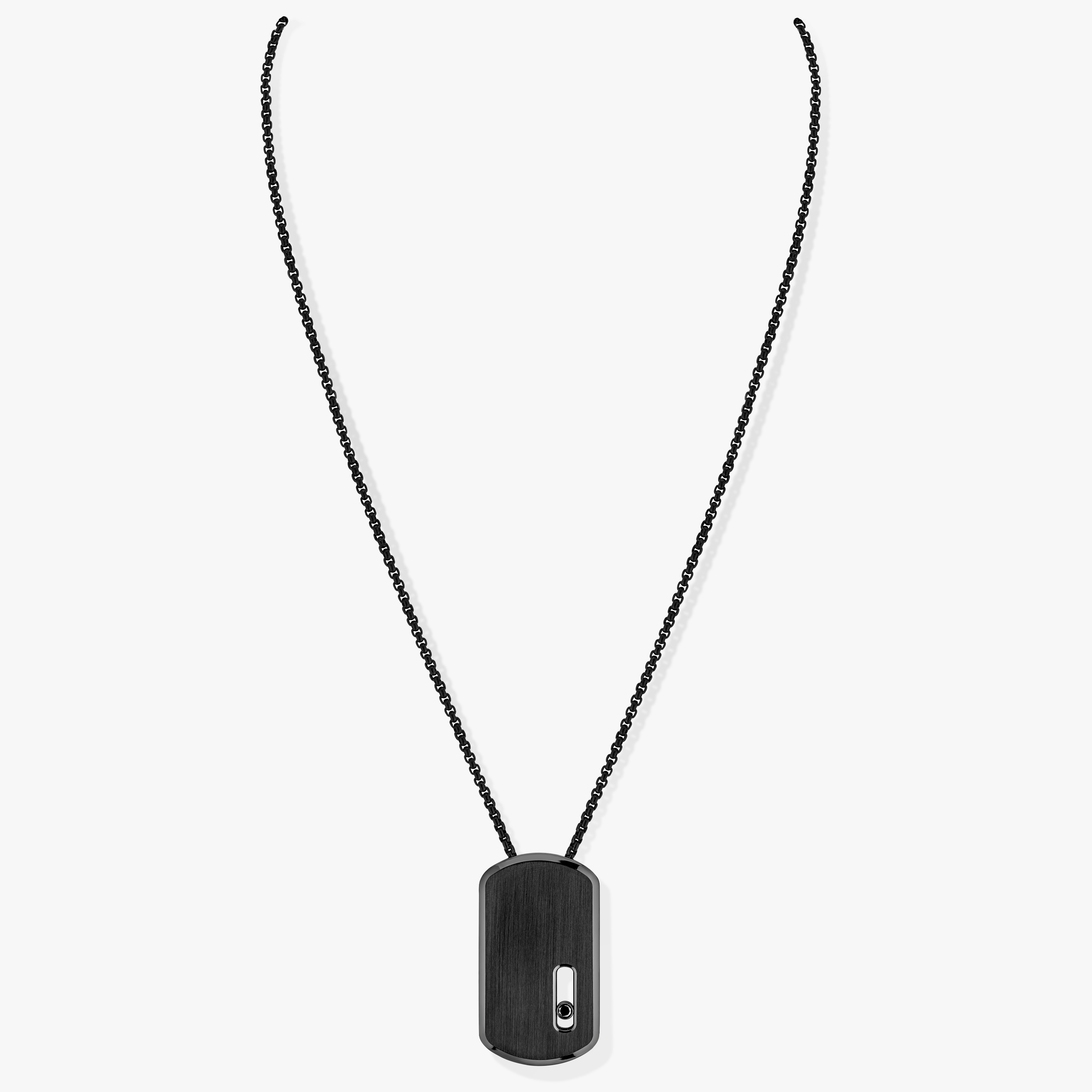 Move Titanium Black Diamond and Black Titanium Pendant Necklace