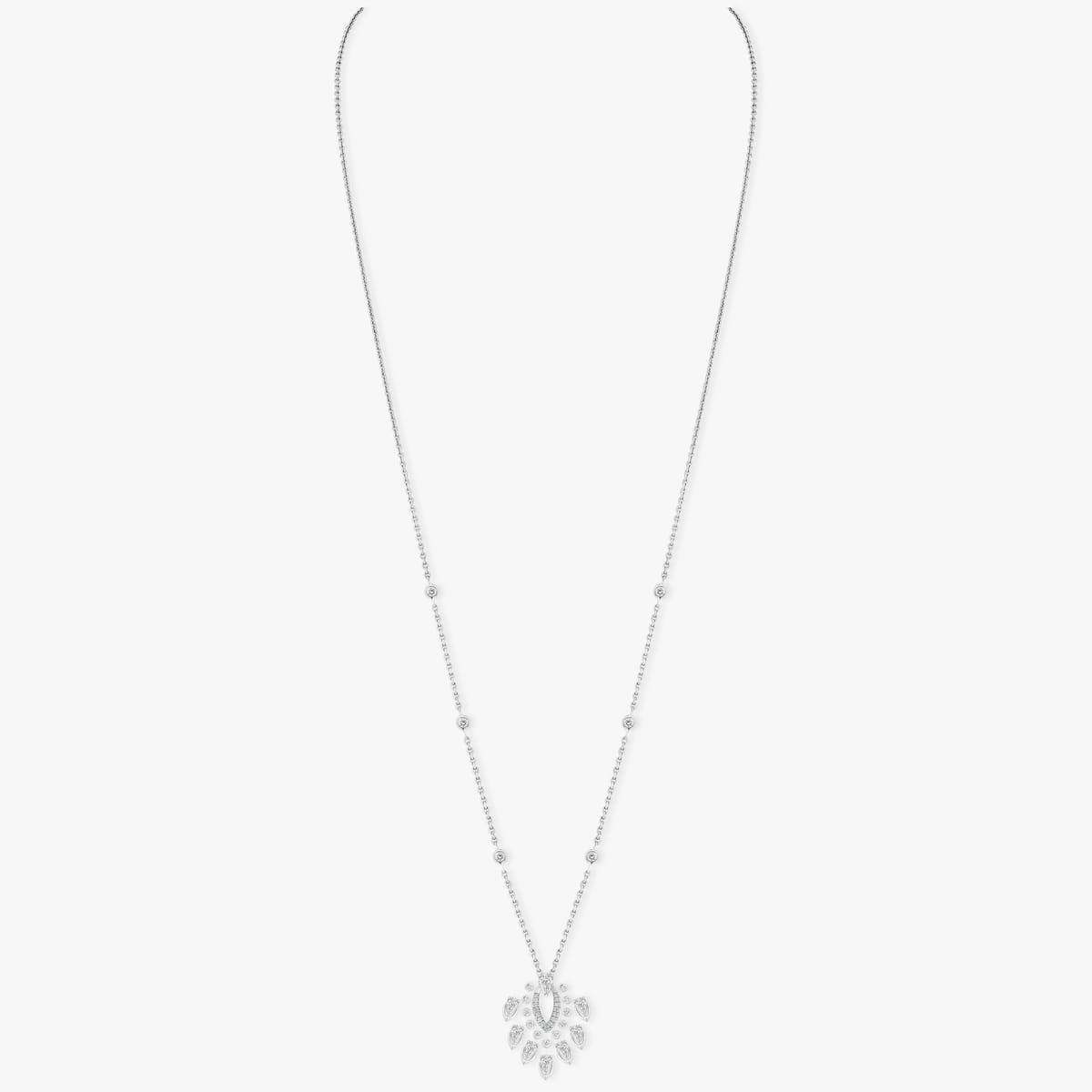 Pendant Desert Bloom White Gold For Her Diamond Necklace 07359-WG