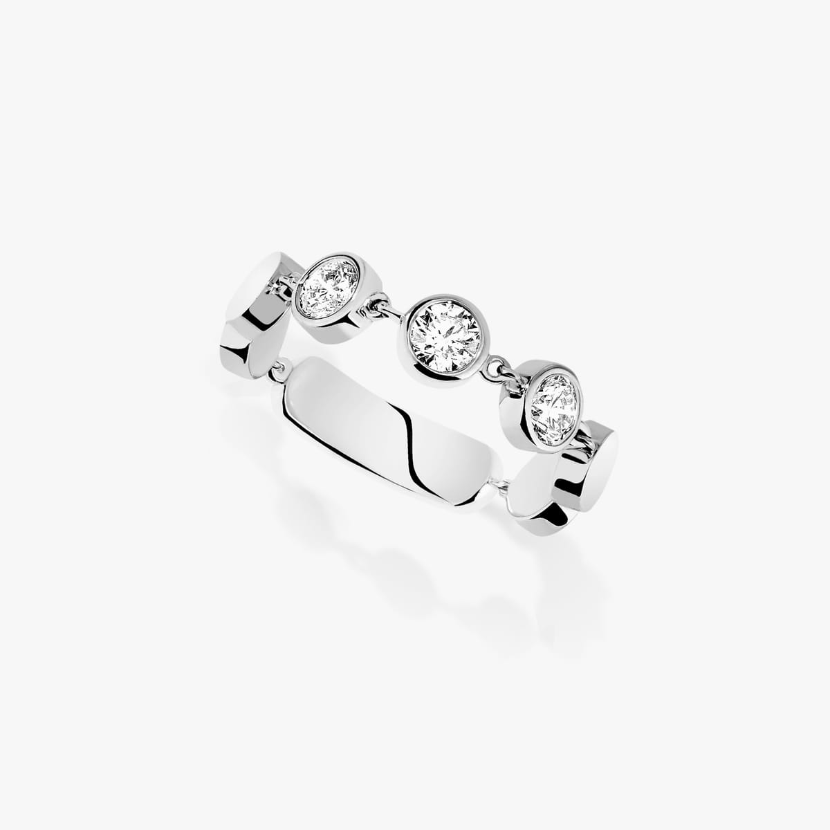 Ring For Her White Gold Diamond D-Vibes موديل متوسط 12991-WG