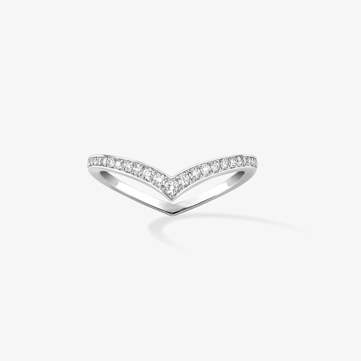 Ring For Her White Gold Diamond Fiery pavé wedding ring 12088-WG
