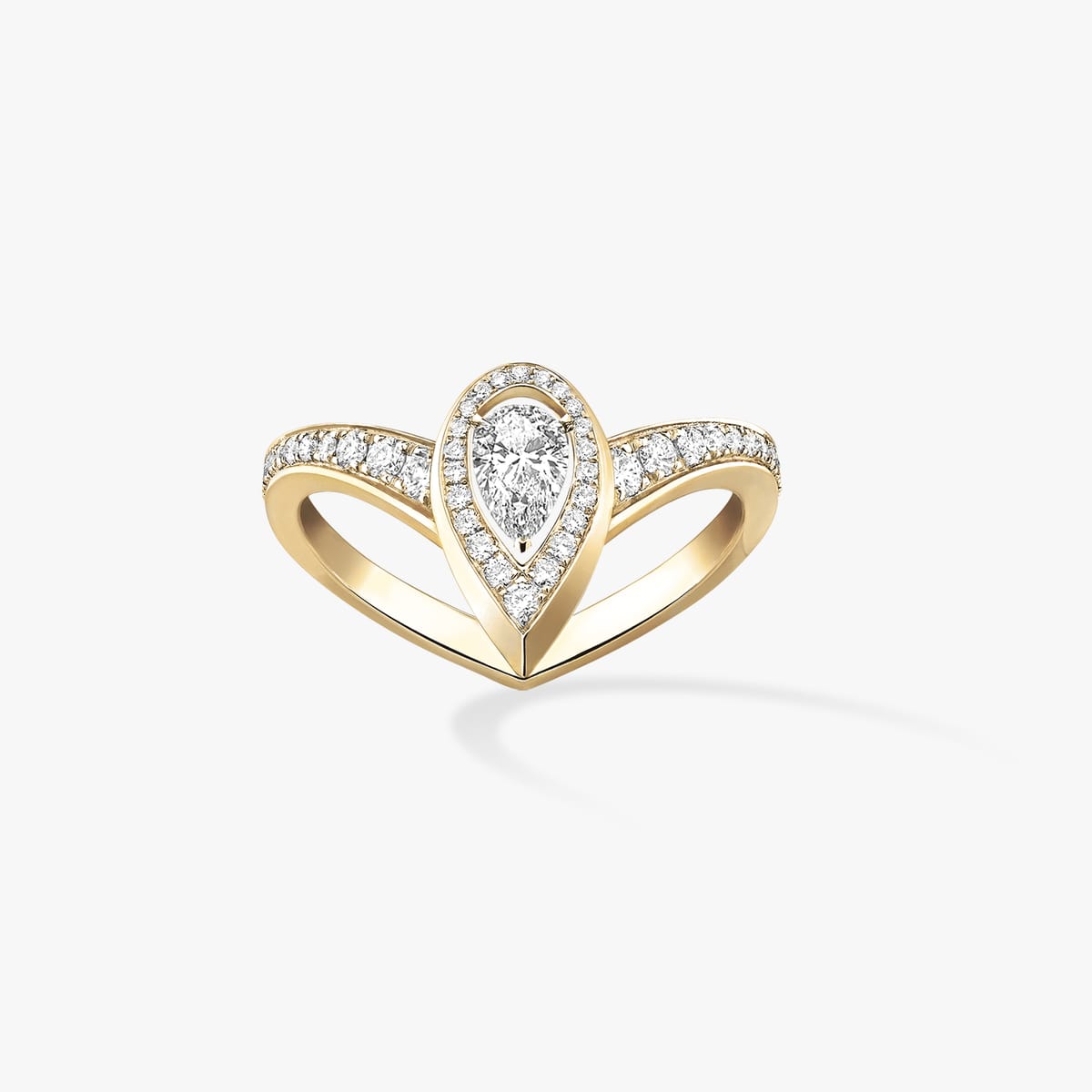 Ring For Her Yellow Gold Diamond Bague Fiery, petit modèle 12086-YG