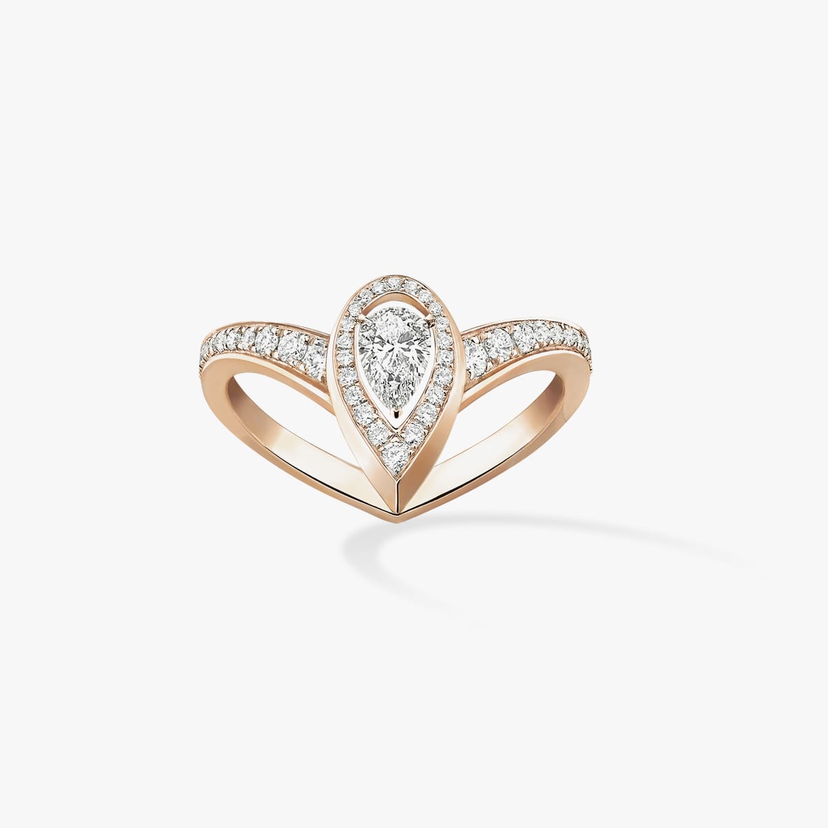 Ring For Her Pink Gold Diamond Bague Fiery, petit modèle 12086-PG