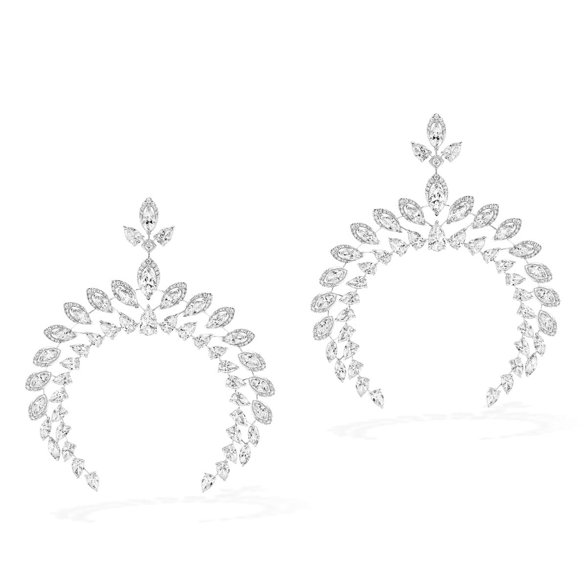 Earrings For Her White Gold Wild Moon 07382-WG