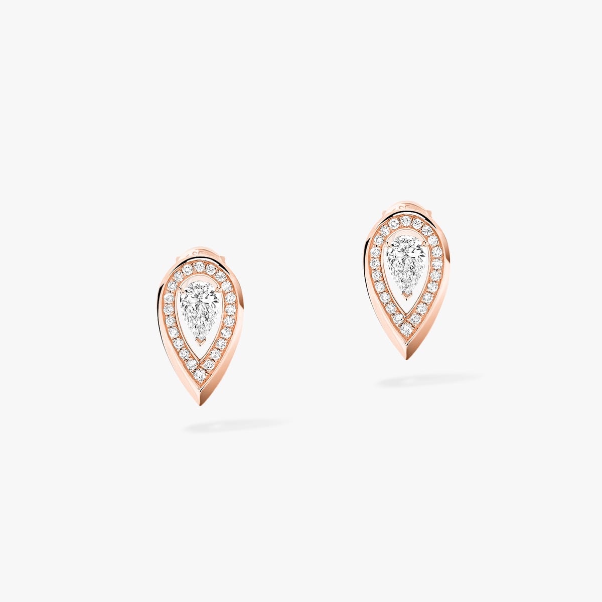 Boucles d'oreilles Femme Or Rose Diamant Boucles d'oreilles Fiery 0,10ct 12809-PG