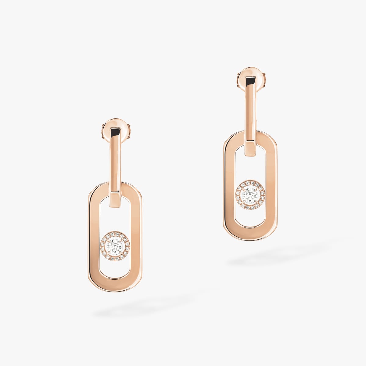 Earrings For Her Pink Gold Diamond So Move XL Pendant Earrings 13132-PG
