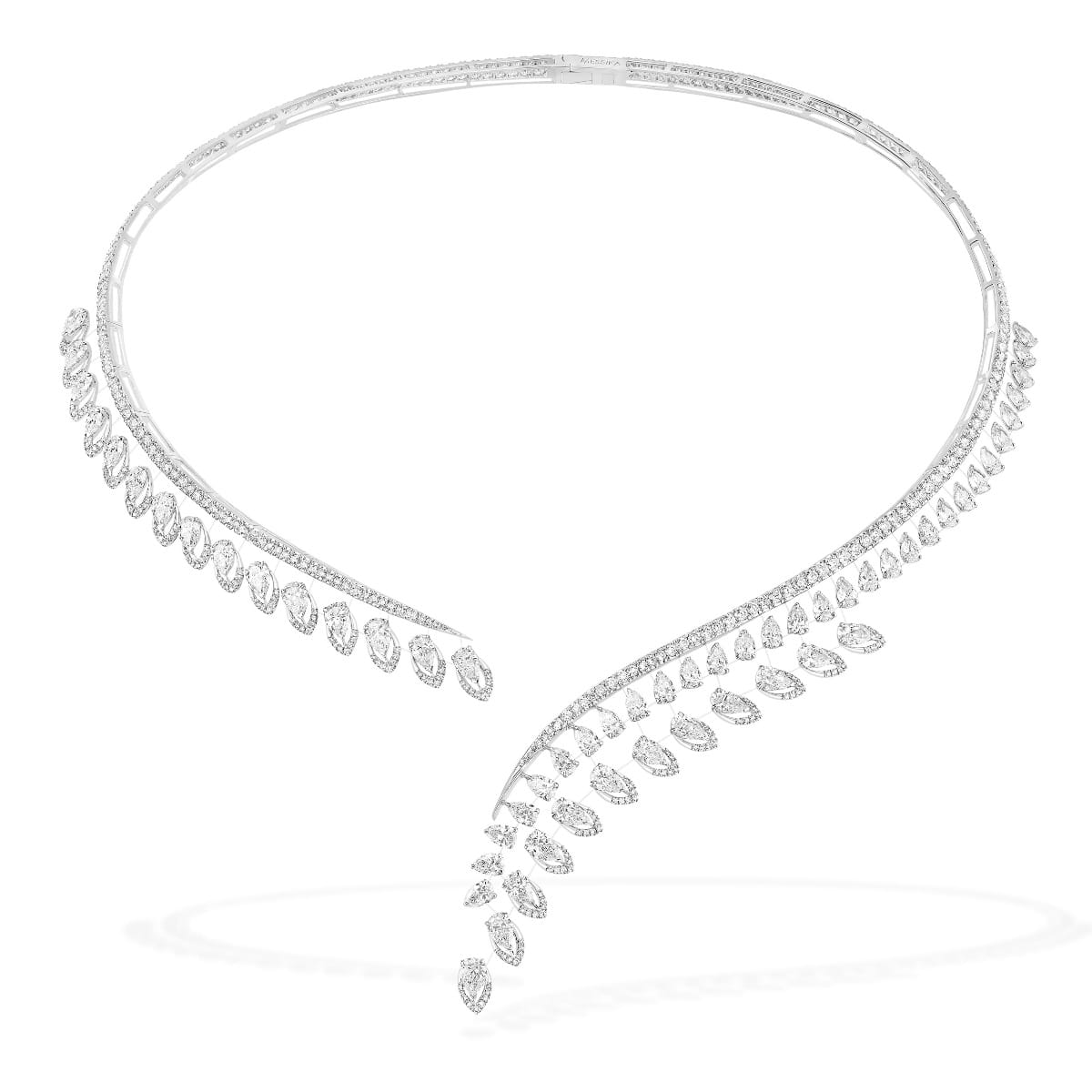Necklace For Her White Gold Snake Dance 07391-WG
