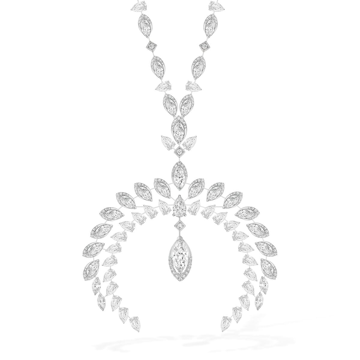Necklace For Her White Gold Wild Moon 07379-WG