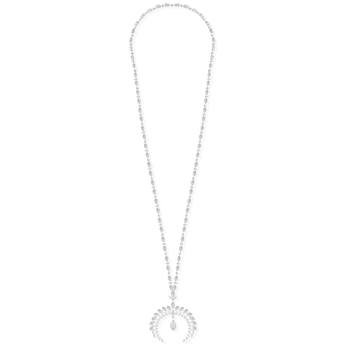 Necklace For Her White Gold Wild Moon 07379-WG