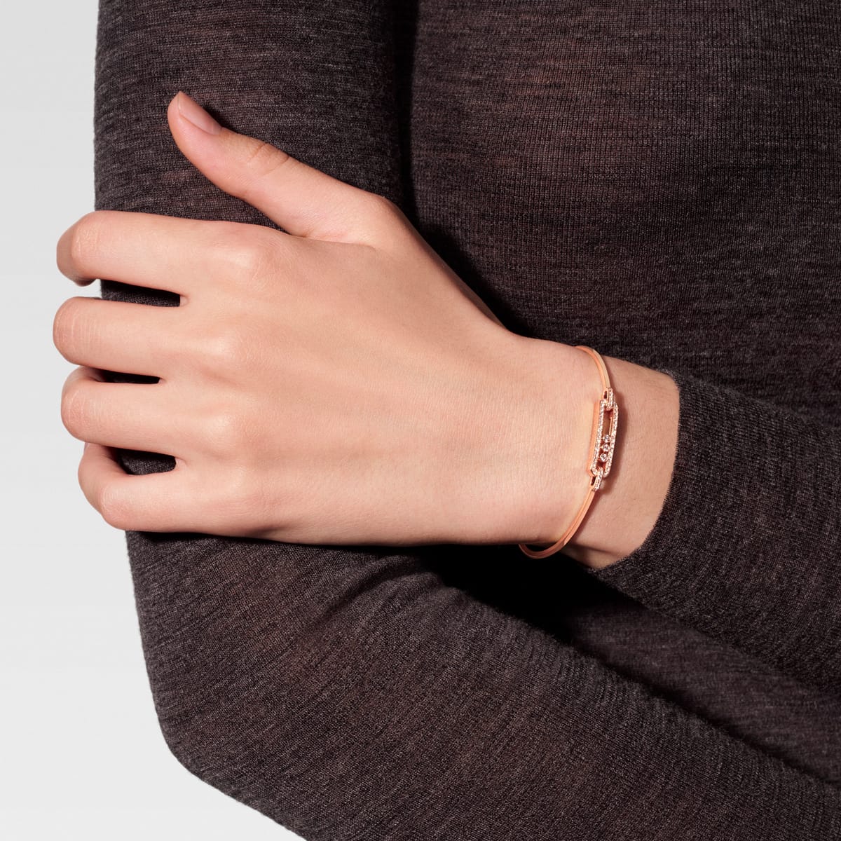 Move Classique bangle, small model Pink Gold For Her Diamond Bracelet 15038-PG