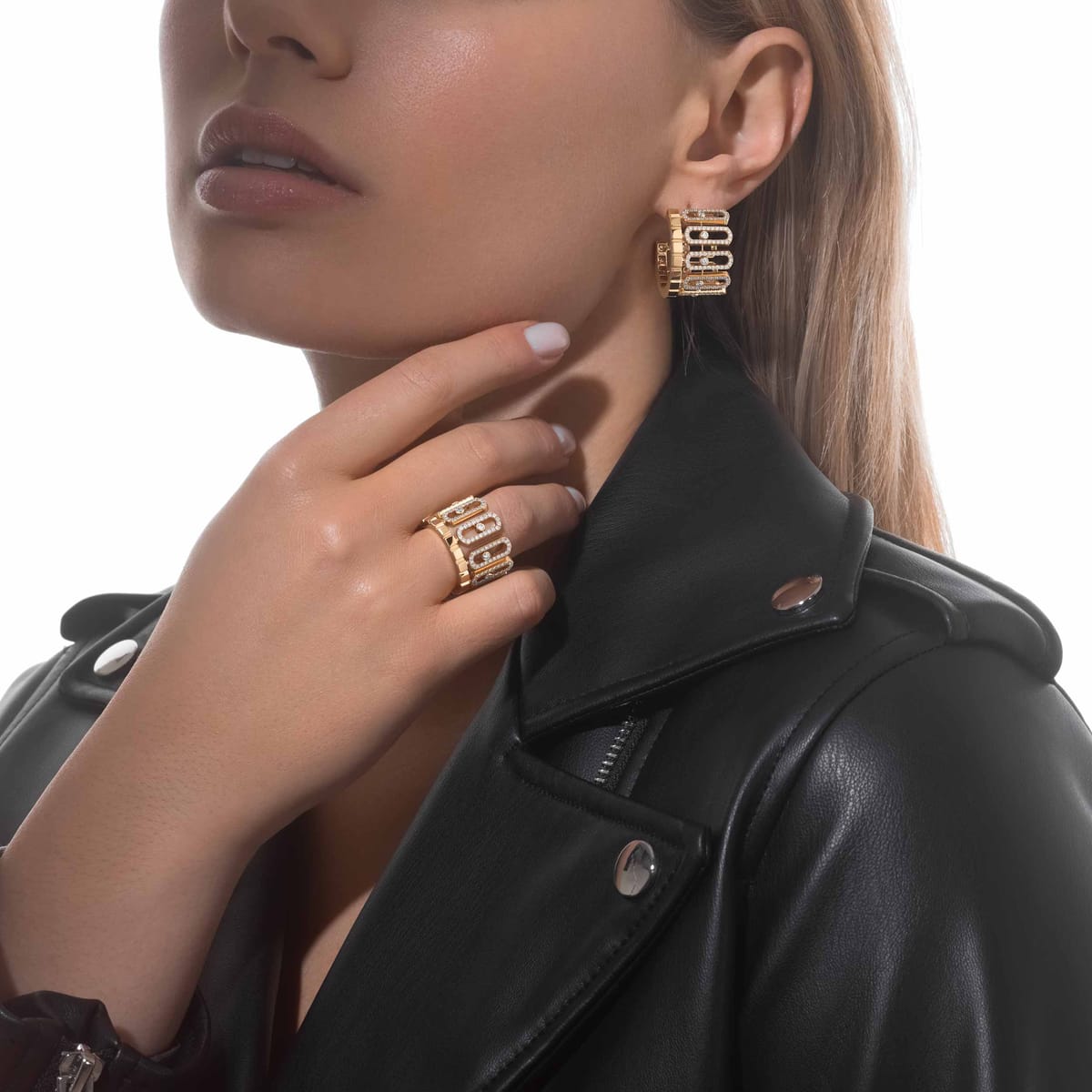 Boucles d'oreilles Femme Or Jaune Diamant Boucles d'oreilles pavées Move Iconica 12824-YG