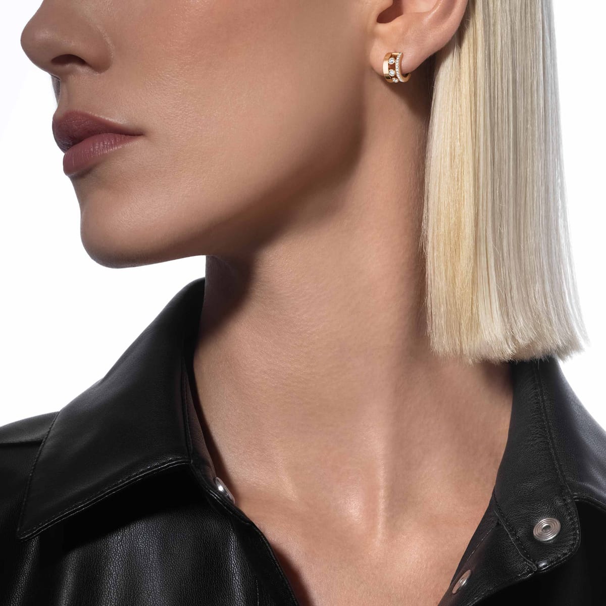 Boucles d'oreilles Femme Or Jaune Diamant Mini créoles Move Romane 07178-YG