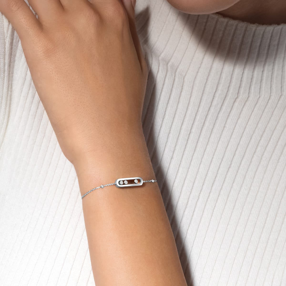 Bracelet For Her White Gold Diamond Baby Move bracelet 04324-WG