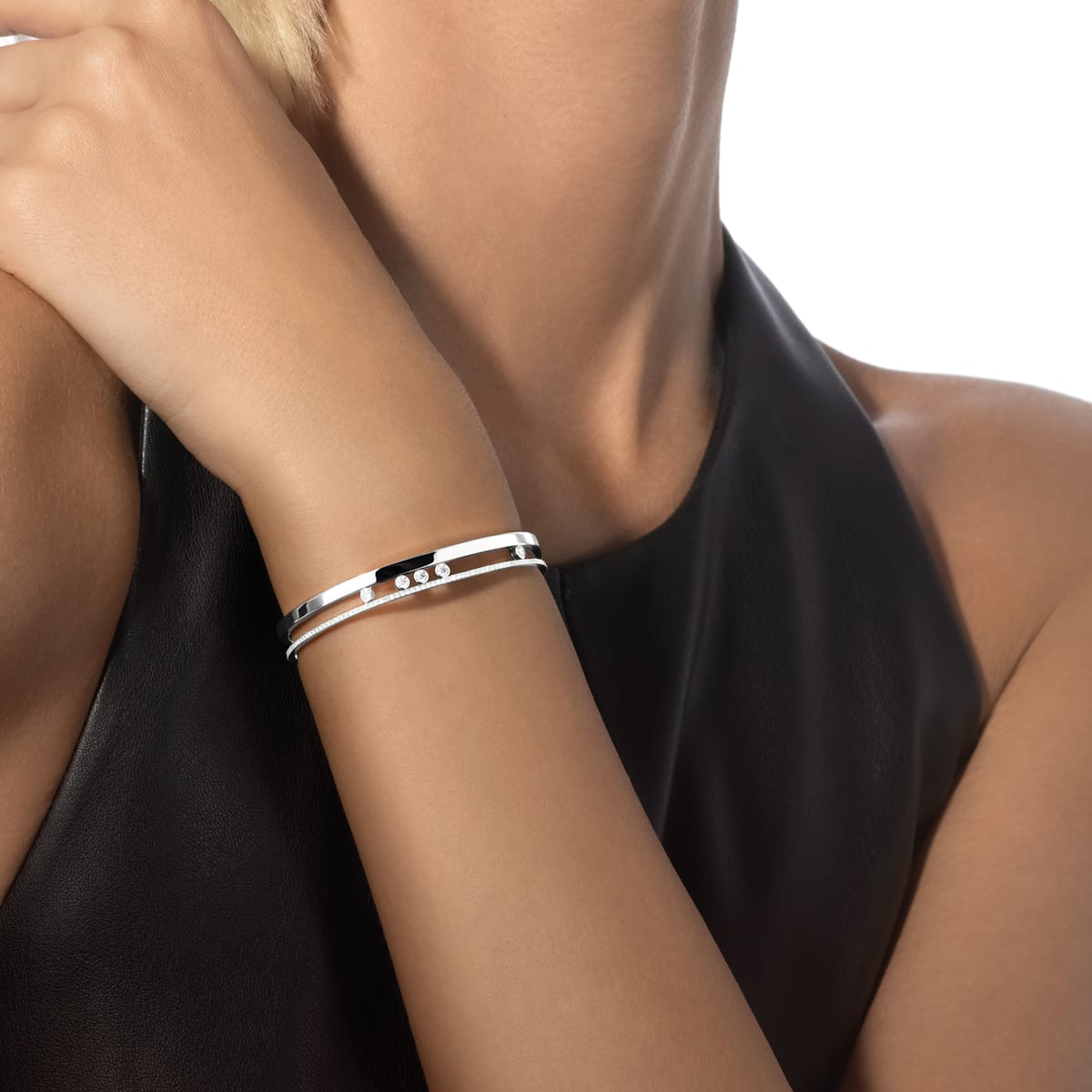 Move Romane bangle White Gold For Her Diamond Bracelet 06514-WG