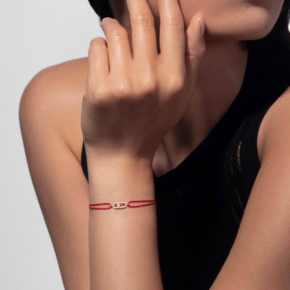 Move Uno red cord bracelet Yellow Gold For Her Diamond Bracelet 13211-YG