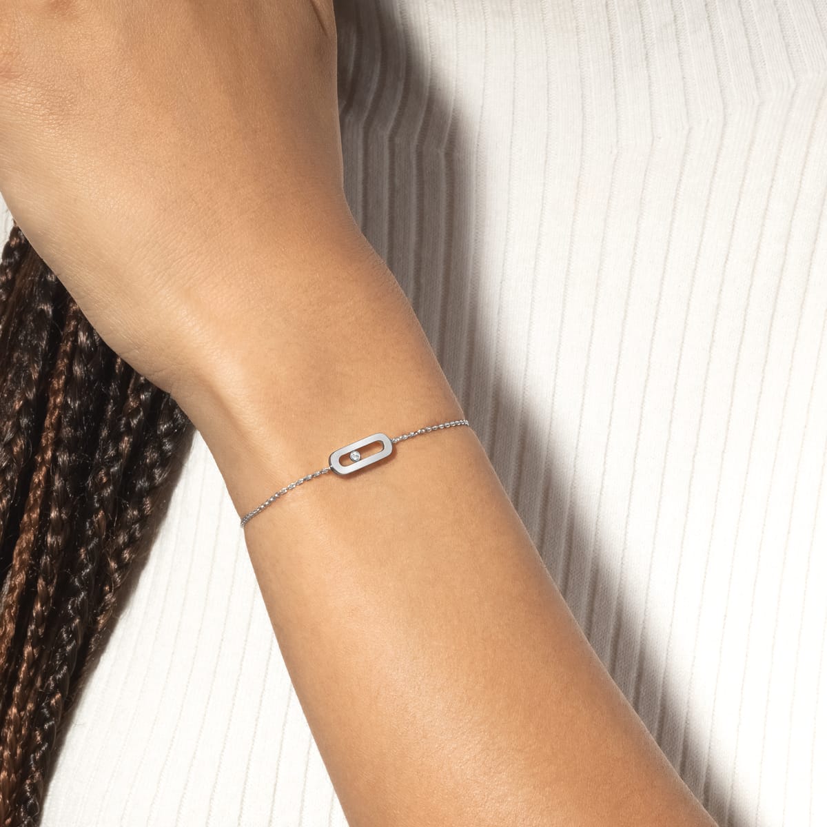 Move Uno bracelet White Gold For Her Diamond Bracelet 14644-WG