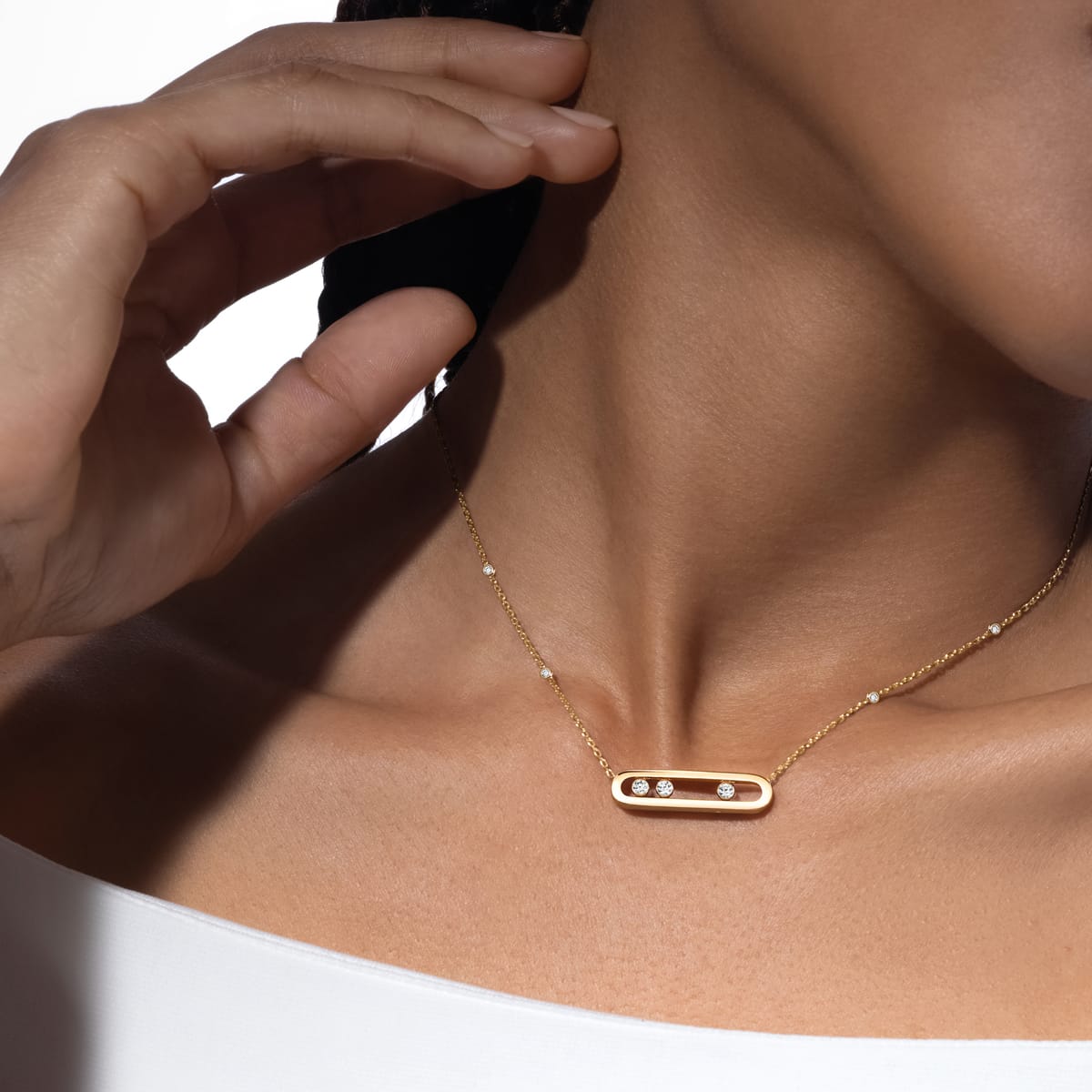 Колье Для нее Желтое золото Бриллиантами Collier Move 03997-YG
