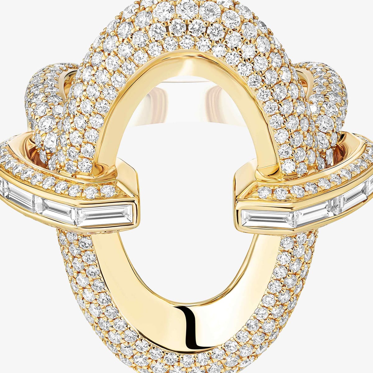 Groove ring Yellow Gold For Her Diamond Ring 14716-YG