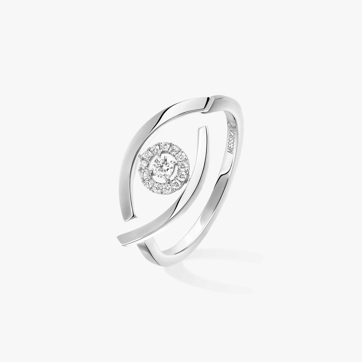 خاتم امرأة ذهب أبيض الماس خاتم Lucky Eye 10036-WG