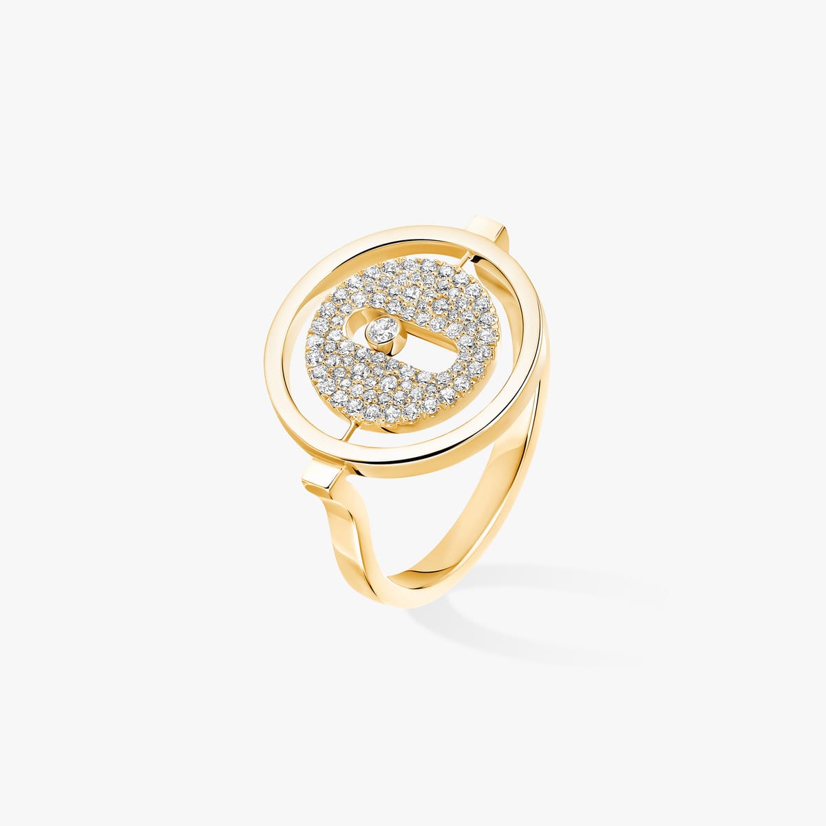 Bague Femme Or Jaune Diamant Bague pavée Lucky Move PM 07534-YG