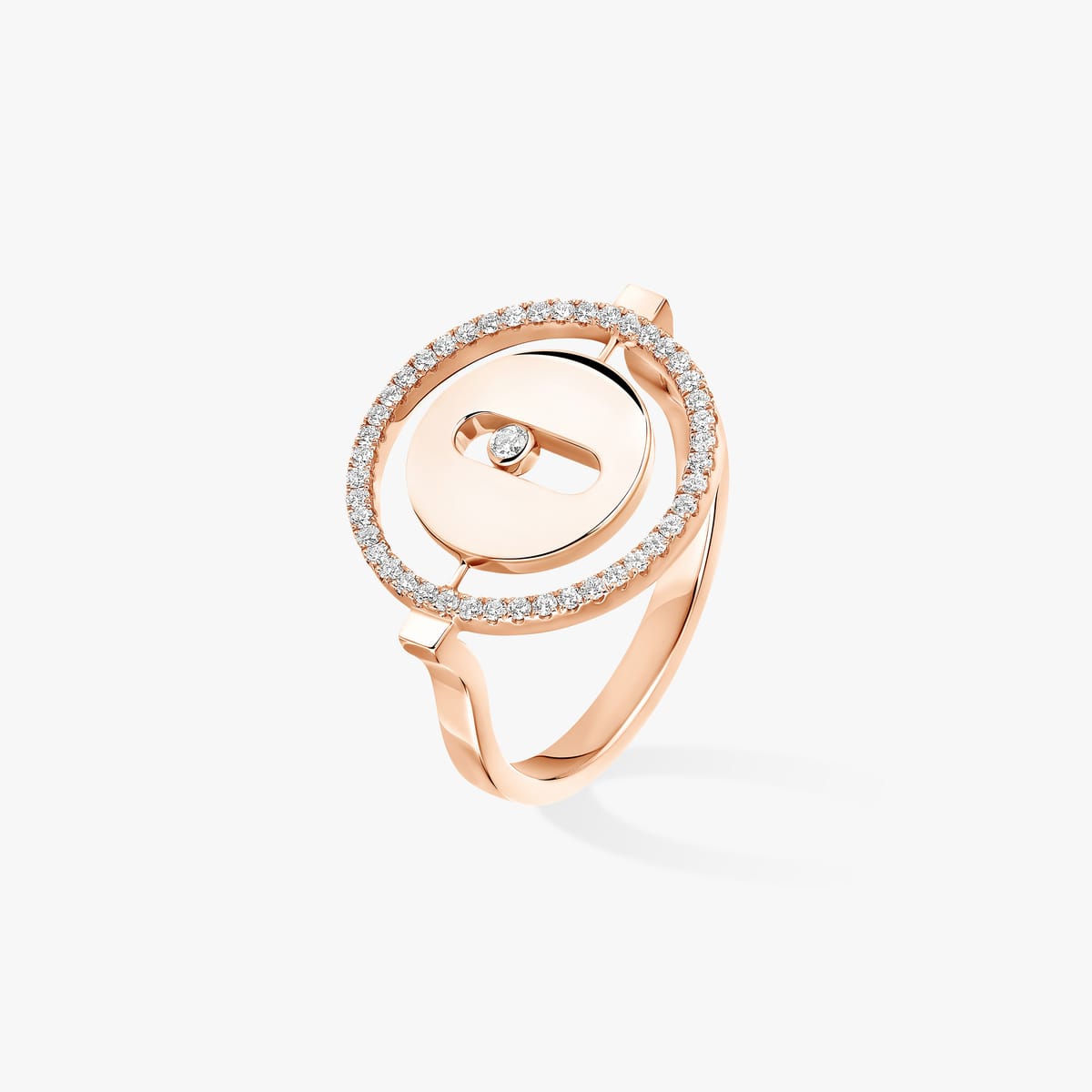 Ring For Her Pink Gold Diamond Lucky Move SM 07470-PG