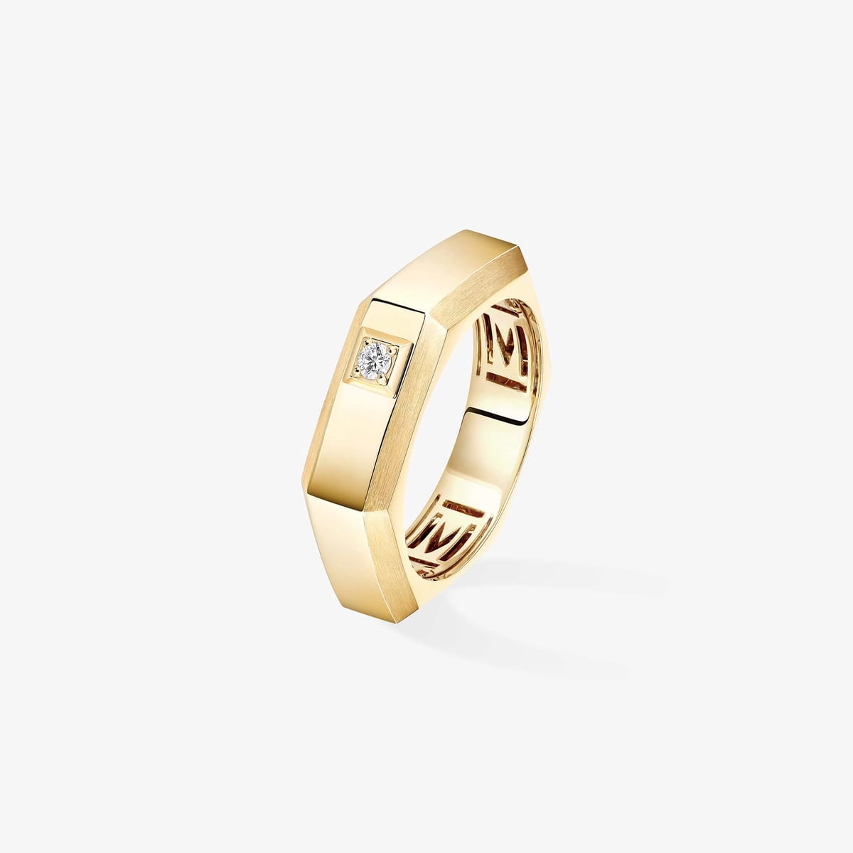 Ring Mixed Yellow Gold Diamond Moderniste مقاس M 13558-YG