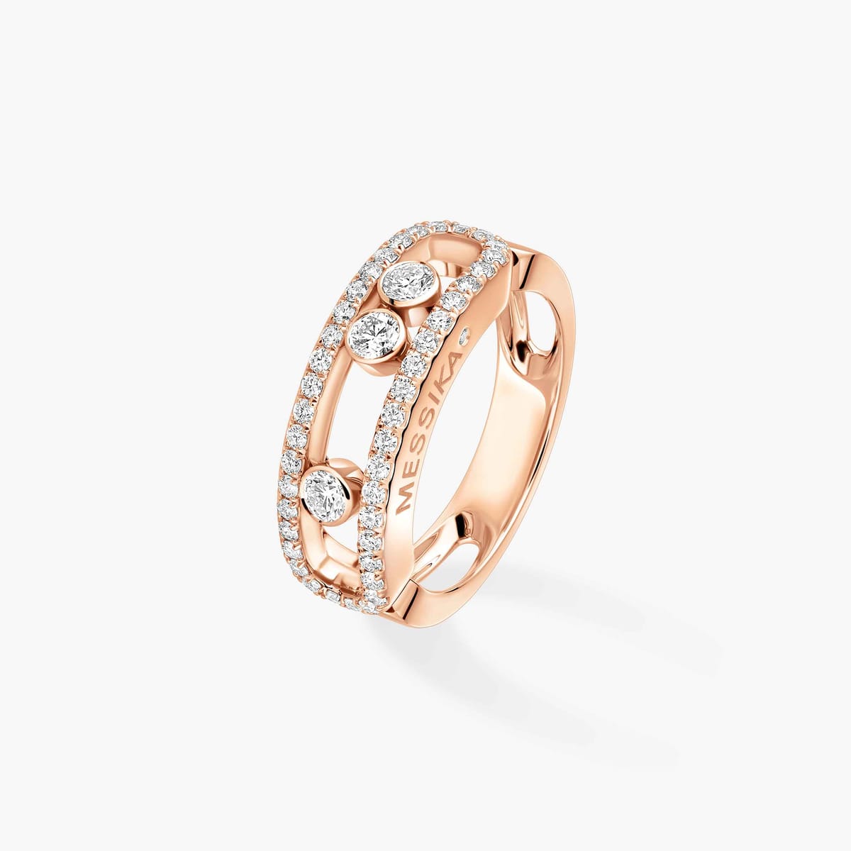 Ring For Her Pink Gold Diamond Move Classique pavé ring 04000-PG