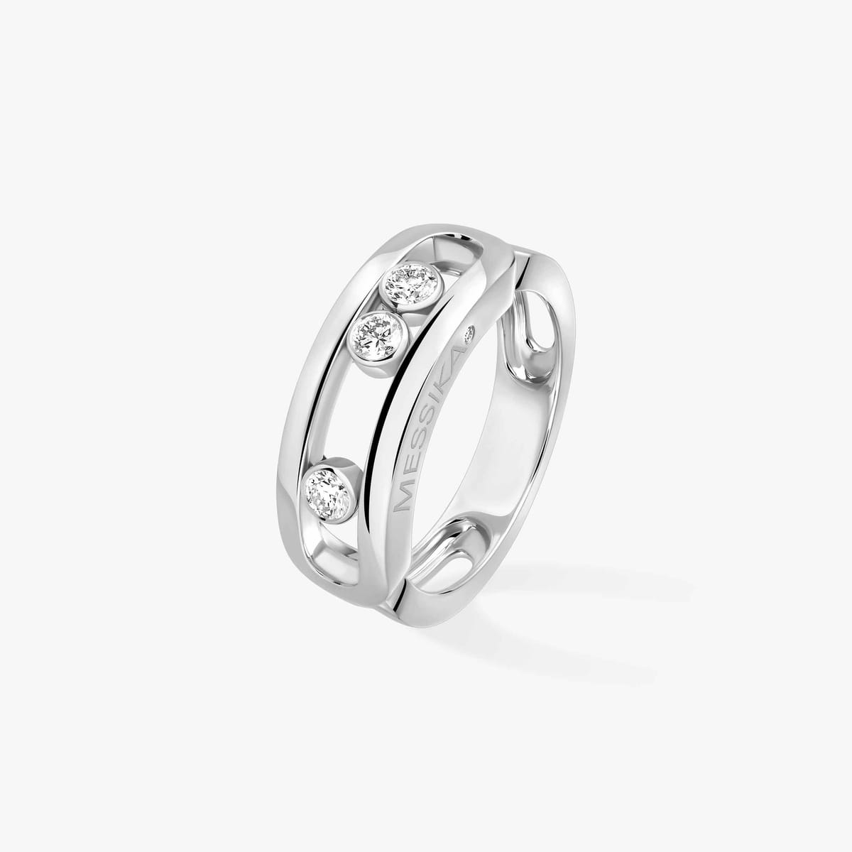 Кольцо Для нее Белое золото Бриллиантами Bague Move Classique 03998-WG