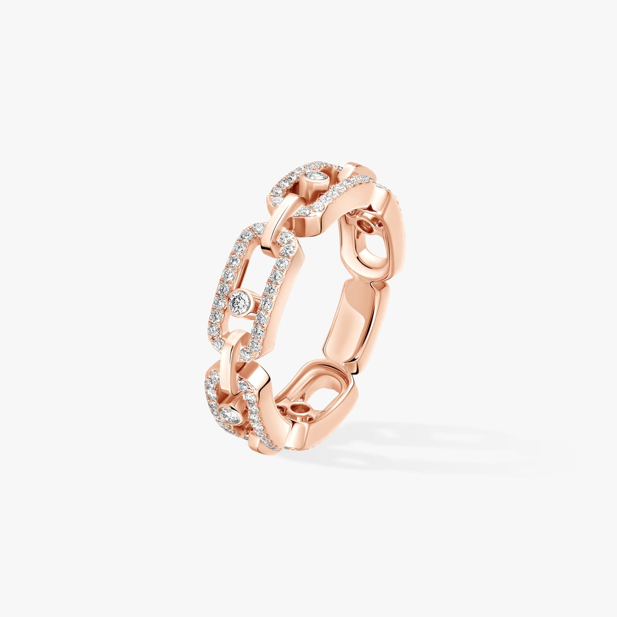 Move Link Multi Pavée Pink Gold For Her Diamond Ring 12012-PG