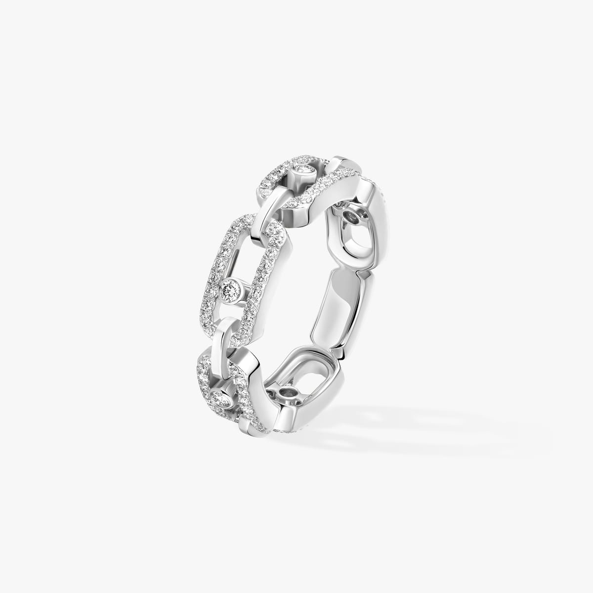 Move Link pavé ring White Gold For Her Diamond Ring 12012-WG