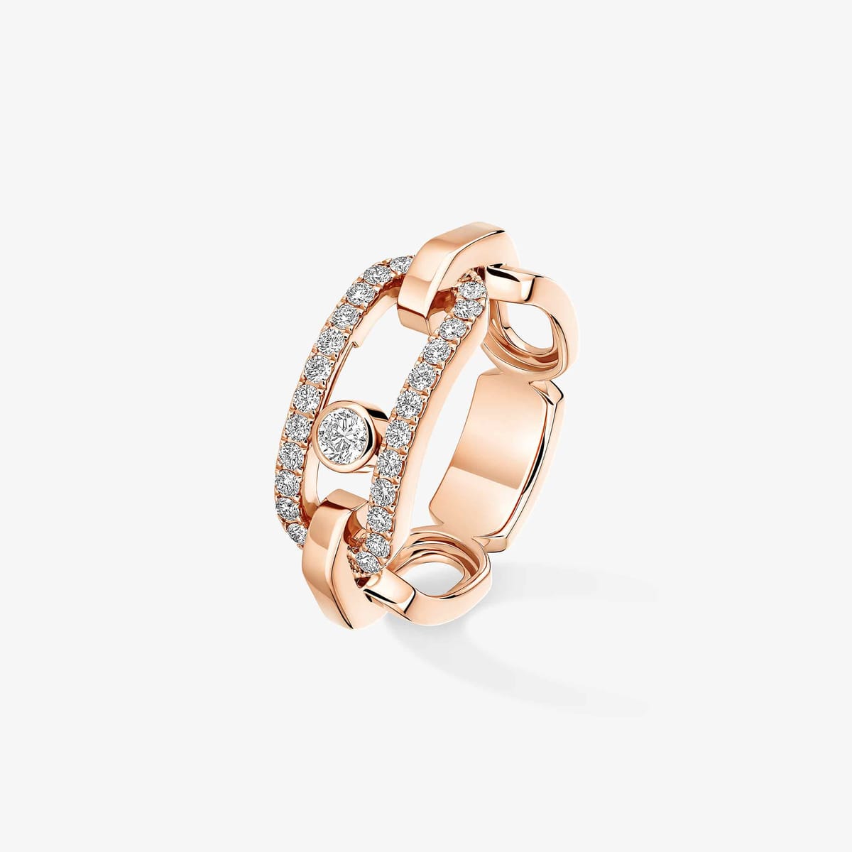Ring For Her Pink Gold Diamond Move Link ring 12728-PG