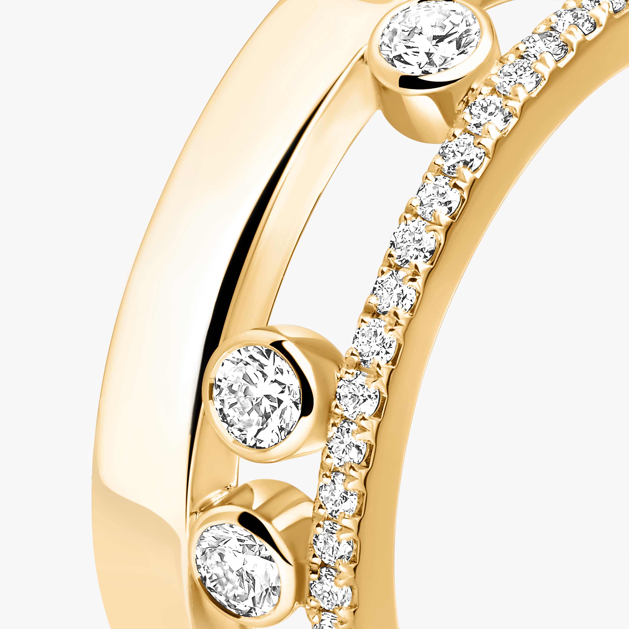 Yellow Gold Diamond Ring Move Romane | Messika 06516-YG