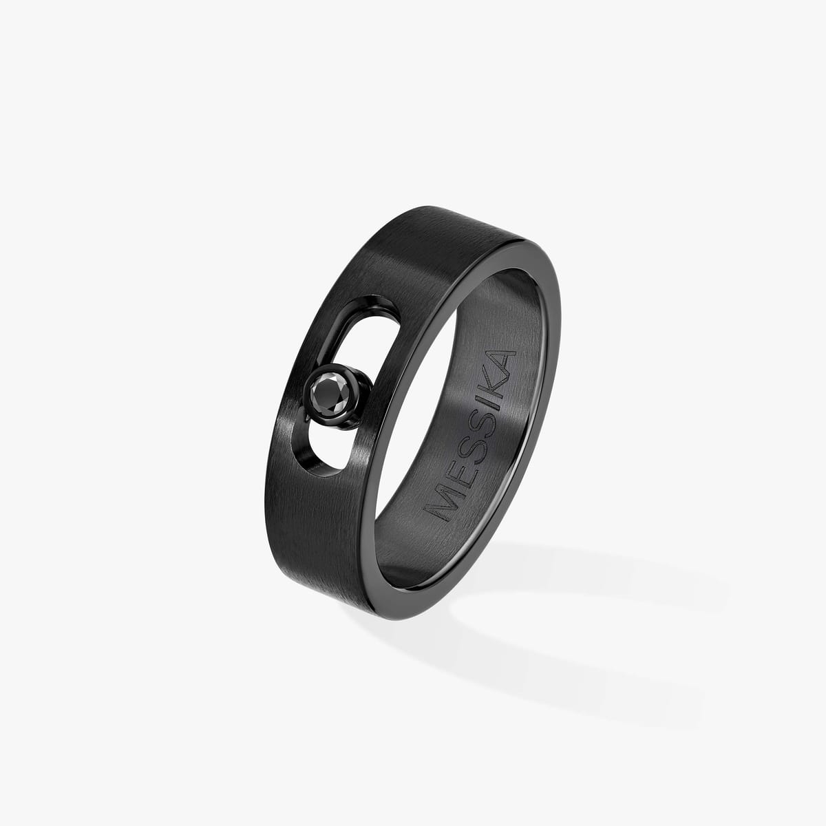 خاتم رجل تيتانيوم أسود الماس خاتم Move Titanium من التيتانيوم باللون الأسود 07165-TB