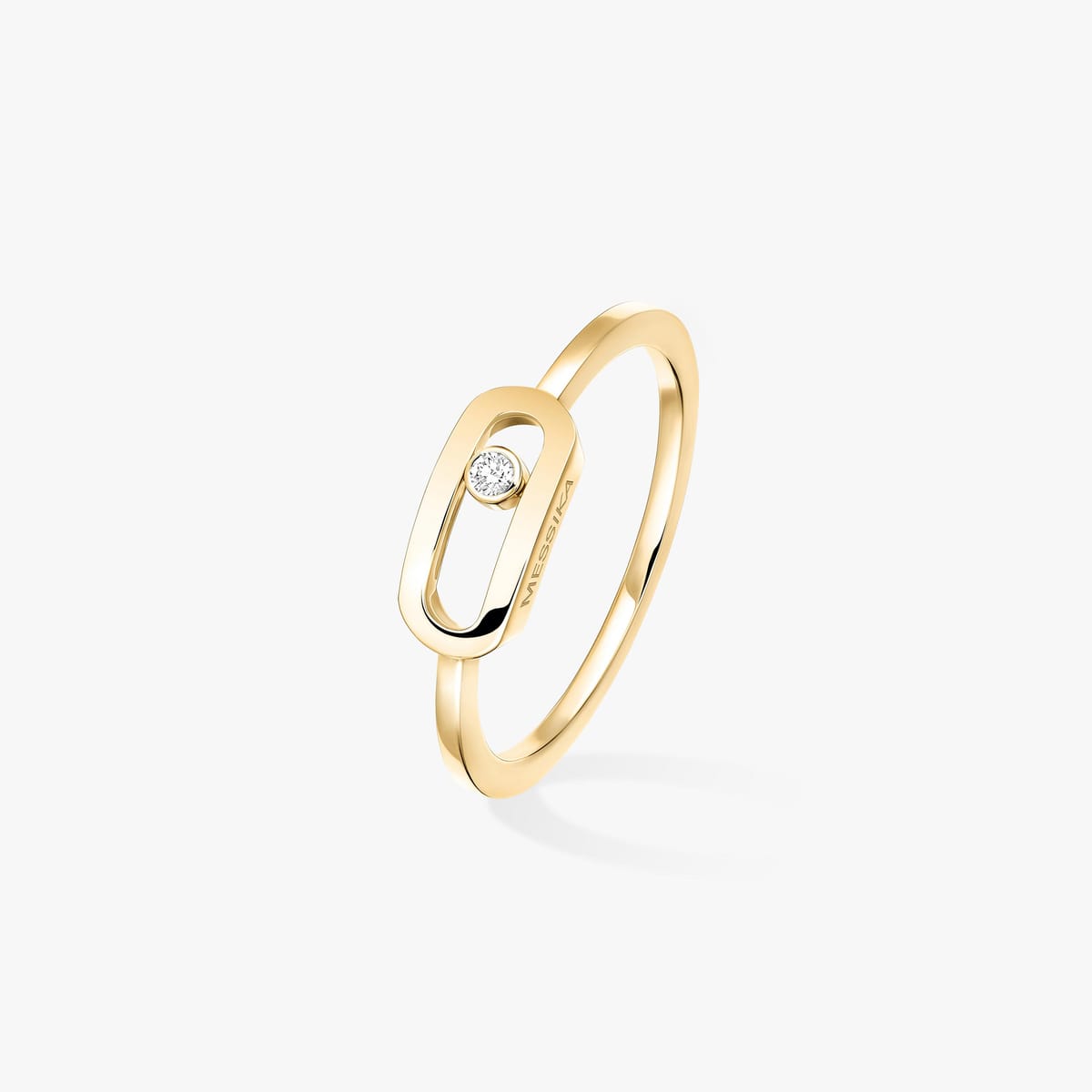 Bague Femme Or Jaune Diamant Bague Move Uno, petit modèle 10055-YG