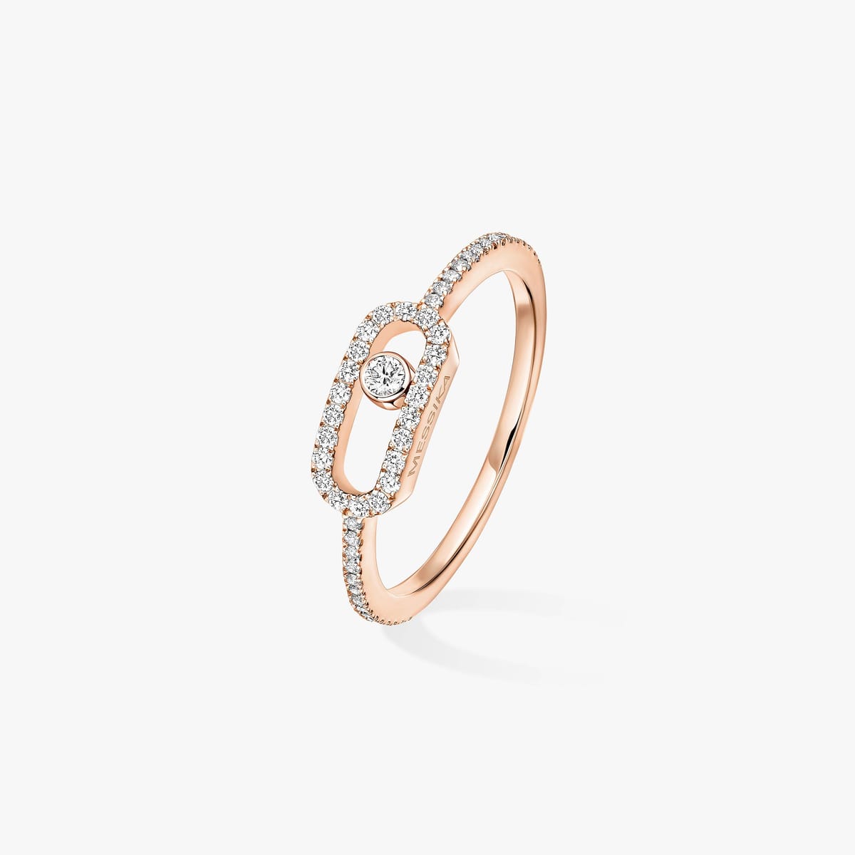 Move Uno pavé ring Pink Gold For Her Diamond Ring 05630-PG