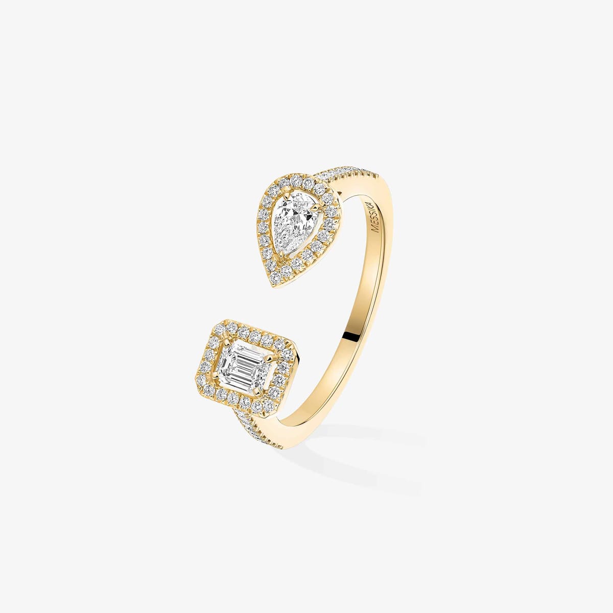Ring For Her Yellow Gold Diamond Bague My Twin toi & moi, petit modèle 06471-YG