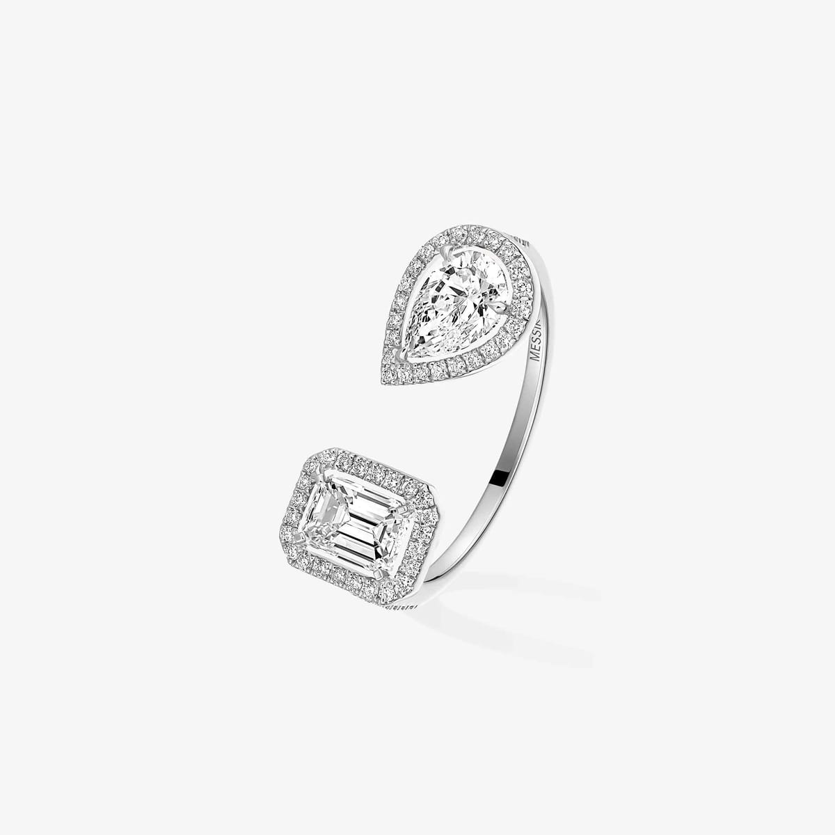 Ring For Her White Gold Diamond My Twin toi & moi ring 2x 0.40ct 06501-WG