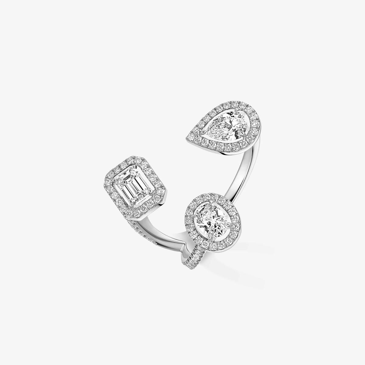 Ring For Her White Gold Diamond My Twin trilogy ring 06695-WG