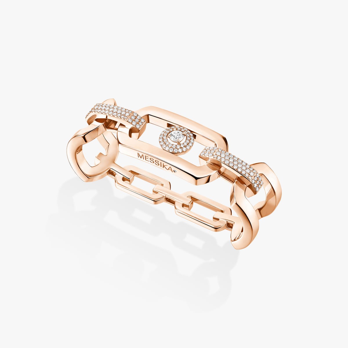So Move Max three-finger ring Pink Gold For Her Diamond Ring 14111-PG