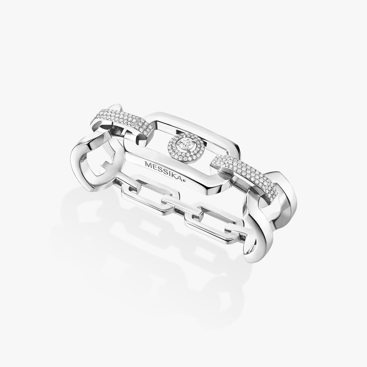So Move Max three-finger ring White Gold For Her Diamond Ring 14111-WG