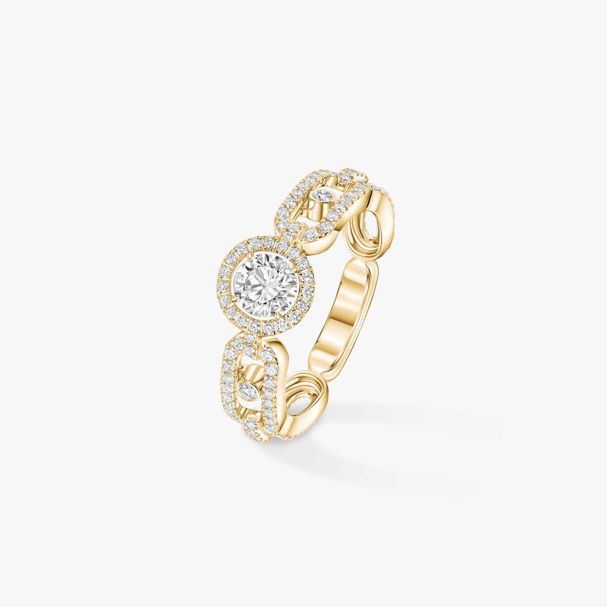 Bague Femme Or Jaune Diamant Solitaire Move Link 0,30ct 13747-YG