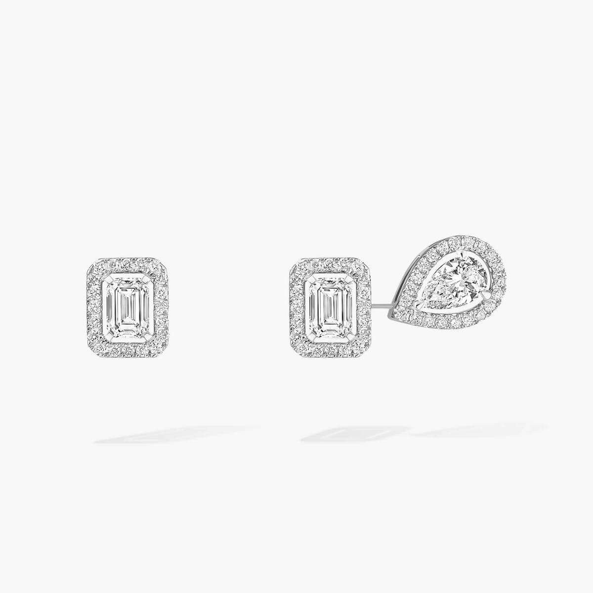 Earrings For Her White Gold Diamond My Twin earrings 1+2 0.20ct x3 12886-WG
