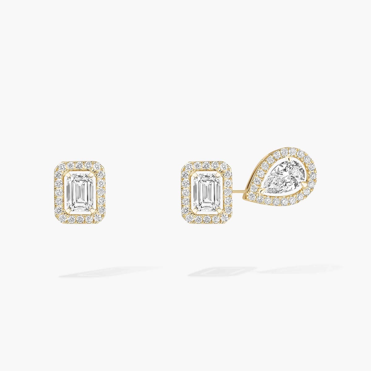 Earrings For Her Yellow Gold Diamond My Twin earrings 1+2 0.20ct x3 12886-YG