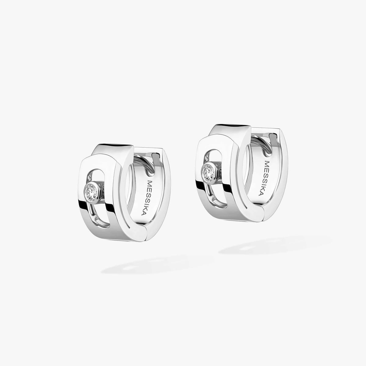 Earrings For Her White Gold Diamond Move Noa hoop earrings 15211-WG