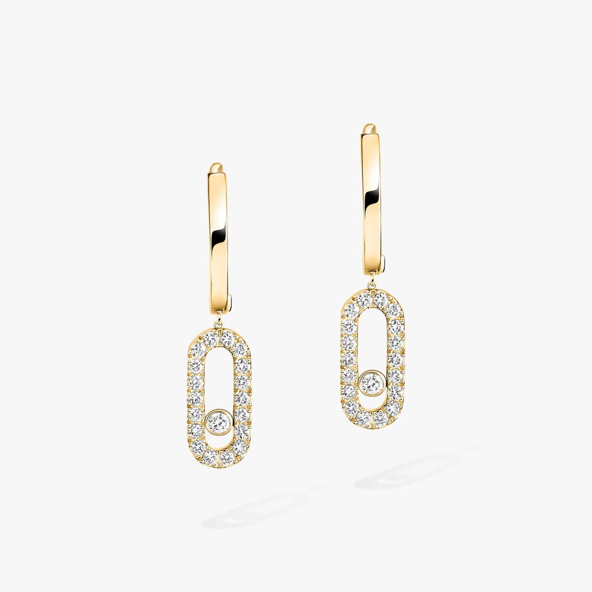 Boucles d'oreilles Femme Or Jaune Diamant Créoles Move Uno 12037-YG