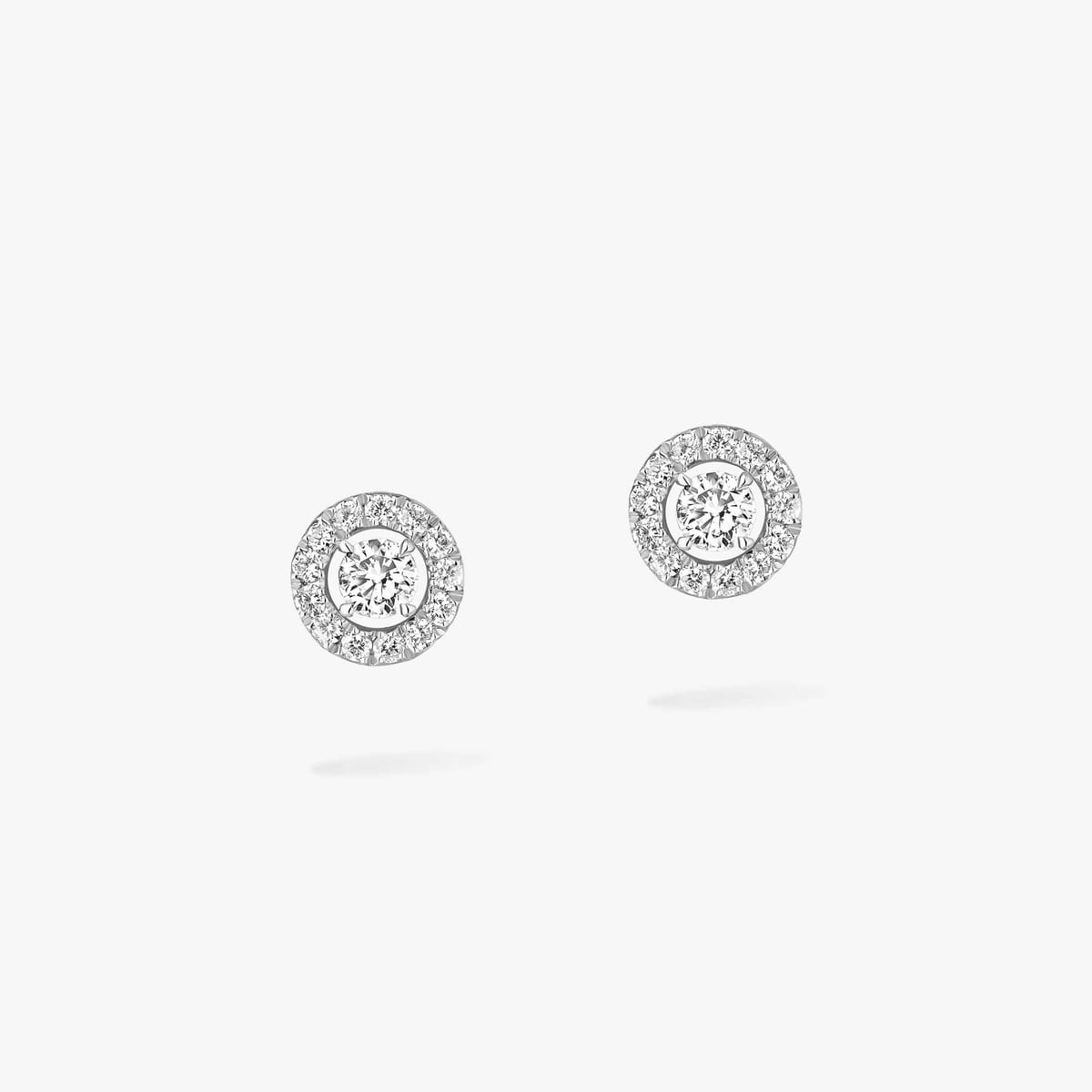 Earrings For Her White Gold Diamond Joy Round Diamonds SM 06954-WG